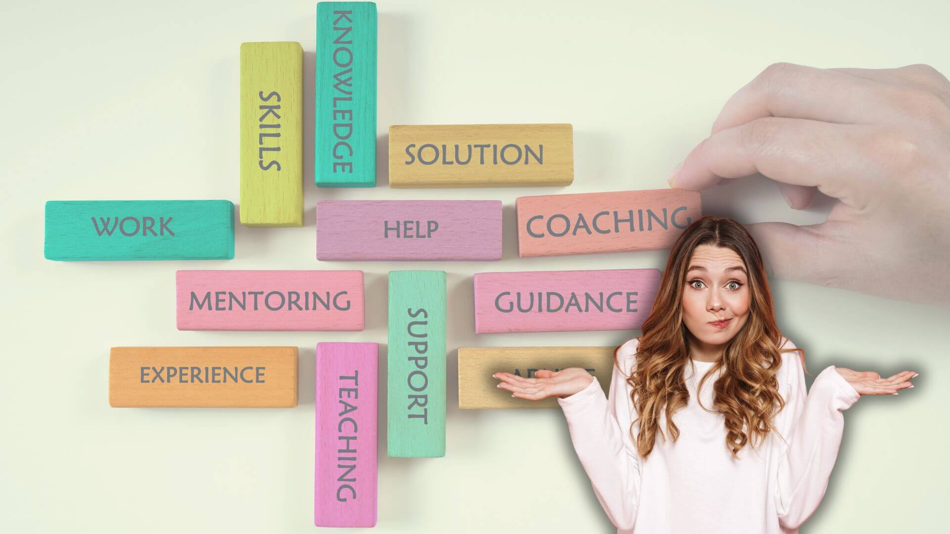 Kostky představují různé pojmy: koučink, mentoring, vedení, podpora, apod. Jak spolu souvisí? Co která kostička znamená... Jaký je mezi nimi rozdíl?